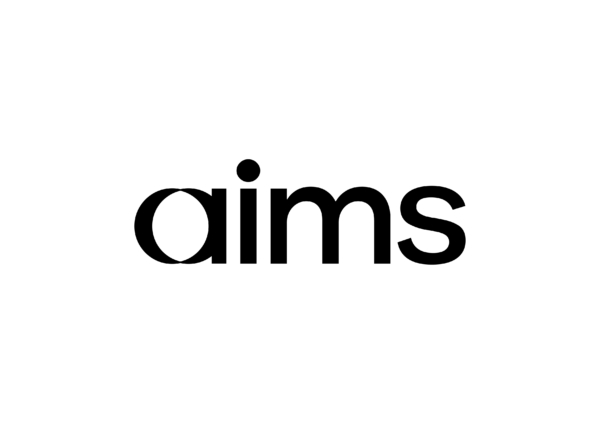 Startup-Essen – AIMS Black Logo with Transparent Background